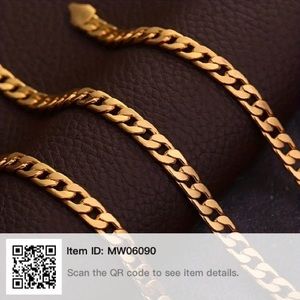 18K gold plate, chain and bracelet sets